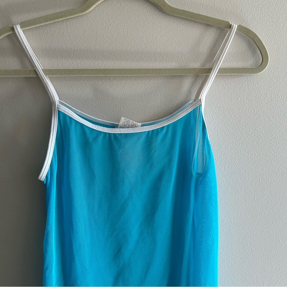 Vintage Barbiecore Swim Coverup Slip Dress Made in USA Size Small